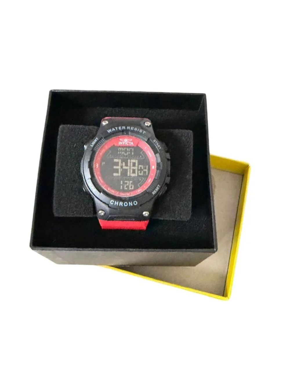 INVICTA Men's 47528 Red Racing Digital Chronograph 52mm Watch NEW NIB